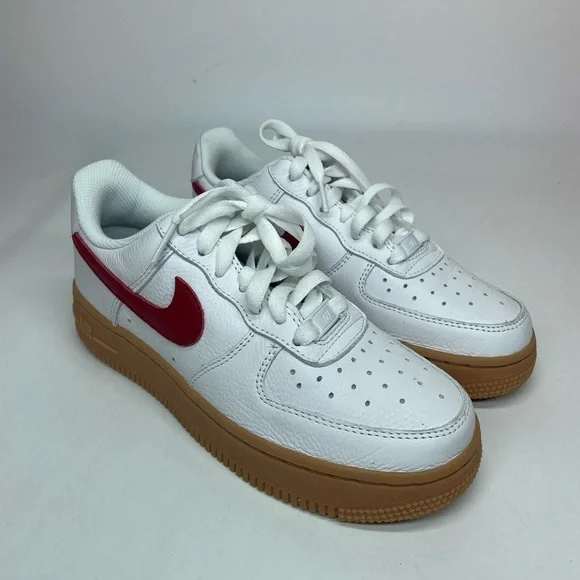 New Nike Air Force 1 Low By You 'Gum/White/Red' [DN4165-991] Women's Size 6 - Picture 2 of 6